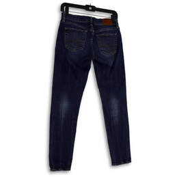 Womens Blue Denim Medium Wash Pockets Stretch Skinny Leg Jeans Size 00/24 alternative image