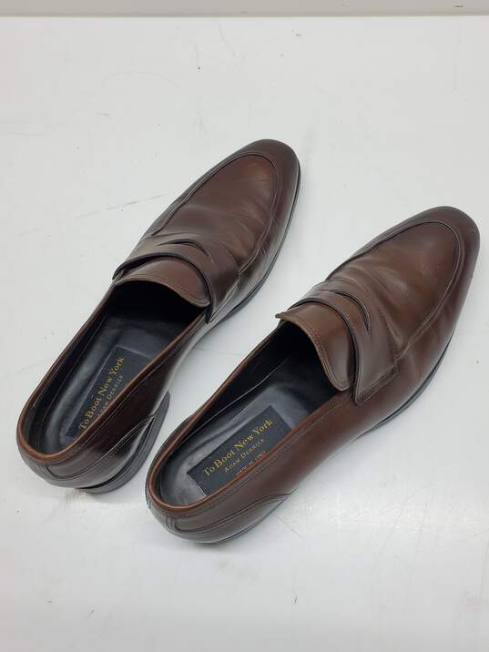 To Boot New York Adam Derrick Dark Brown Leather Loafers Size 11 image number 3