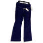 NWT Womens Blue Dark Wash Stretch Pockets Denim Flared Jeans Size 14W image number 1
