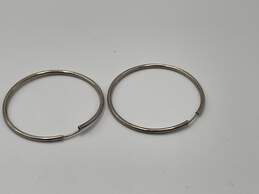 Sterling Silver Womens Round Hinged Clasp Hoop Earrings 4.8g J-0543076-C-01 alternative image