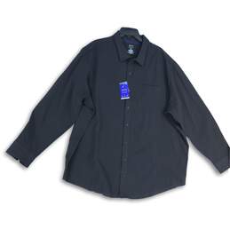 NWT APT. 9 Womens Black Standard Fit Long Sleeve Button-Up Shirt Size 2XB