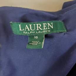 Ralph Lauren Women Blue Wrap Formal Gown Sz 16 alternative image