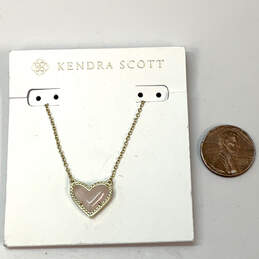 Designer Kendra Scott Gold-Tone Chain Lobster Clasp Heart Pendant Necklace alternative image