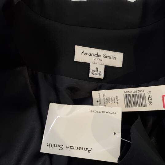 Amanda Smith Suits Black One Button Jacket NWT Size 8 image number 3