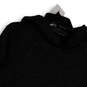 Womens Black Long Sleeve Side Slit Stretch Pullover Hoodie Size Medium image number 3