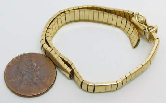 14K Gold Omega Chain Bracelet For Repair 16.5g image number 6