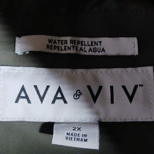 Ava & Viv Women's Olive Parka Size 2X image number 3