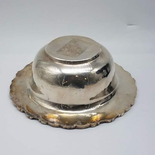 Vintage Ornate 950 Sterling Silver Round Lidded Serving Bowl 244.9g image number 2