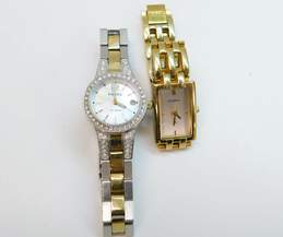 Fossil Gold Tone Silver Tone & Icy F2 ES-9642 & AM-4193 Watches 110g