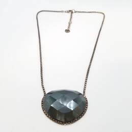 Silpada Sterling Silver Faceted Hematite Pendant 19 1/2 Box Chain Necklace 40.4g alternative image