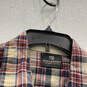 Mens Multicolor Plaid Long Sleeve Spread Collar Button-Up Shirt Size XL image number 3