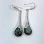 Designer Robert Lee Morris Silver-Tone Multicolor Stone Drop Earrings image number 2
