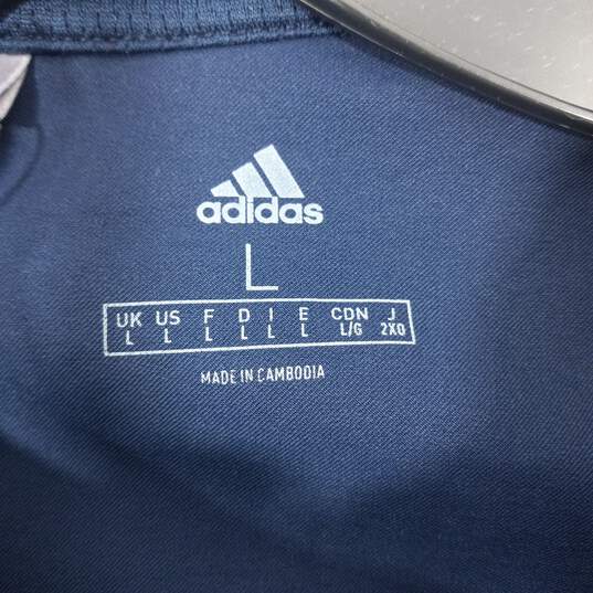 Adidas Golf Men's Navy Go-To 1/4 Zip EC 1825 Sweatshirt Size L image number 4