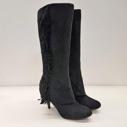 Fergalicious by Fergie Lucy Fringe Boots Black 10 image number 1