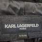 Karl Lagerfeld Paris Charcoal Gray Snap Front Blazer Women's XL image number 3