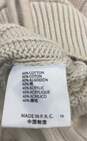 Brandy Melville Women's Beige Zip Up Cable Knit Sweater - Size SM image number 5