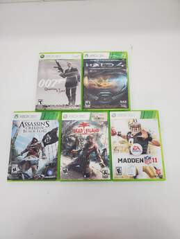 Lot of 5 Xbox 360 Game Disc ( 007) Untested