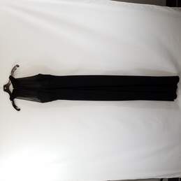 Lauren Women Black Beaded Neckline Evening Dress 8 alternative image