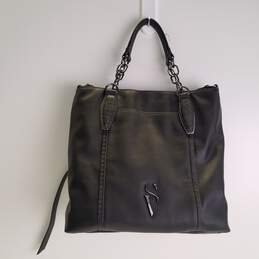 Simply Vera Vera Wang Black Faux Leather Medium Shoulder Tote Satchel Bag alternative image