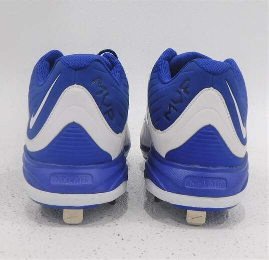 pasado Automáticamente María Buy the Nike MVP Baseball Cleats Blue White Men's Shoe Size 12 |  GoodwillFinds