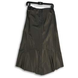 Arden B. Womens Black Flat Front Back Zip Hi-Low Hem A-Line Skirt Size 2 alternative image