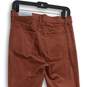 NWT Womens Orange Denim Medium Wash Button Fly Skinny Leg Jeans Size 4/27 image number 4
