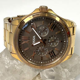 Designer Fossil AM4533 Stainless Steel 10ATM Analog Dial Quartz Wristwatch
