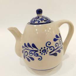 Vintage Glazed Ceramic Teapot alternative image