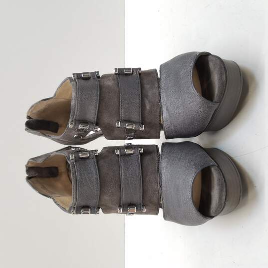 Michael Kors Women's Gray Sueade Gibson Platform Heels Size 7 image number 5