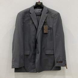 NWT Pierre Loren Mens Gray Single-Breasted 2 Piece Blazer Pant Suit Size 50R 46W alternative image
