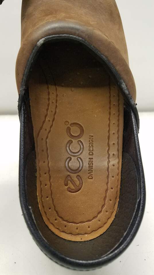 Ecco Brown Leather Women Clogs US 5.5 image number 8