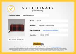 2pc Set of Authenticated Coach Signature Canvas w/Field Plaid Print Wallets alternative image