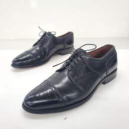 Allen Edmonds Men's Black Leather Perforated Wingtip Oxfords Size 9.5D