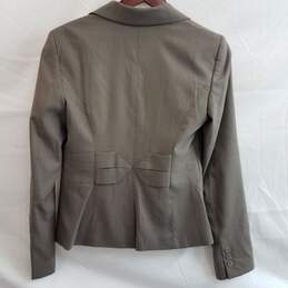 The Limited Women's Pinstripe Three Button Long Sleeve Padded Brown Blazer Size 6 alternative image