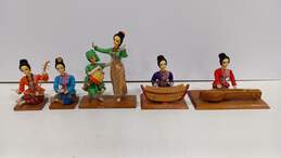 Set of 5 Thai Musician Doll Figurines