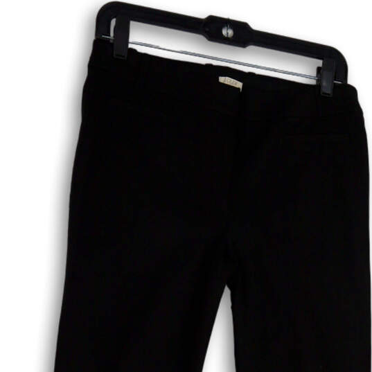 Womens Black Stretch Pockets Regular Fit Straight Leg Chino Pants Size 4R image number 3