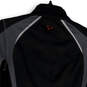 Womens Gray Black Mock Neck Long Sleeve Full-Zip Athletic Jacket Size XS image number 4