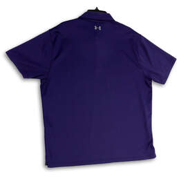NWT Mens Blue Spread Collar Short Sleeve Side Slit Golf Polo Shirt Size 2XL alternative image
