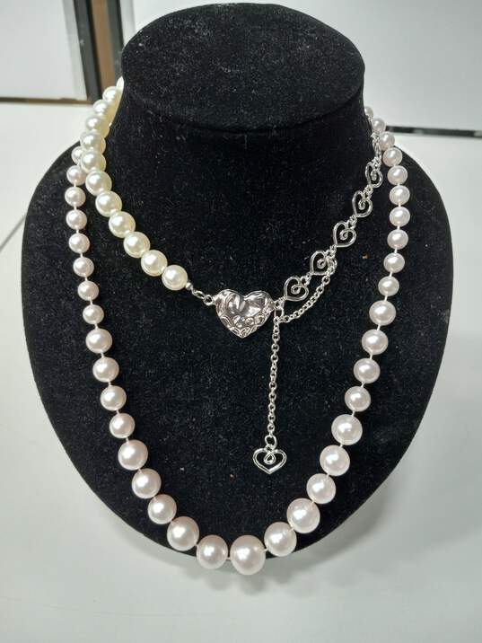 5 Piece Pearl Theme Necklace Bundle image number 2