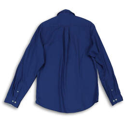 Mens Blue Slim Fit Pocket Flip Cuff Long Sleeve Dress Shirt Size 15-15.5 alternative image
