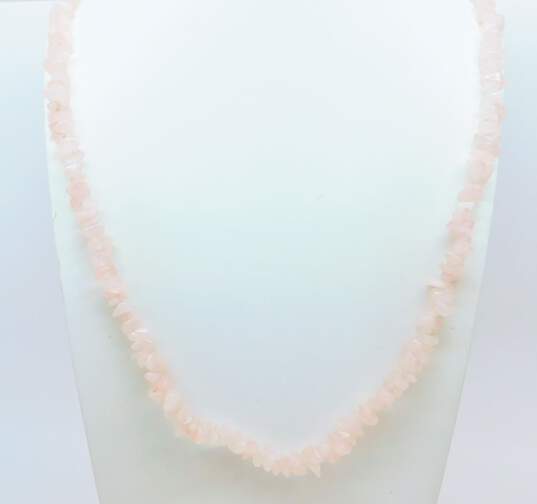 Romantic Rose Quartz & Pearl Necklaces 235.8g image number 3