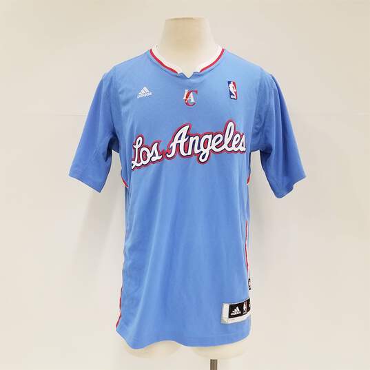 Adidas Men's L.A. Clippers Baby Blue Warm Up V-Neck Jersey Sz. M image number 2