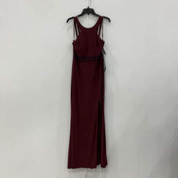 NWT Womens Red Halter Neck Sleeveless Stylish Back-Zip Maxi Dress Size 11