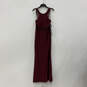 NWT Womens Red Halter Neck Sleeveless Stylish Back-Zip Maxi Dress Size 11 image number 1