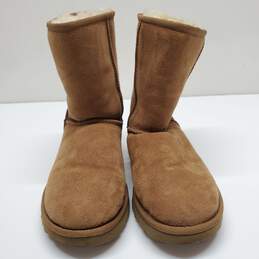 UGG Classic Short II Chestnut Brown Suede Fur Boots Women's Size 6 alternative image