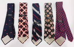 VTG Brooks Brothers Makers All Silk & Qiana Neckties Abstract Print Red Bulls Polka Dots alternative image
