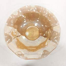 Orange Carnival Glass Centerpiece Bowl alternative image