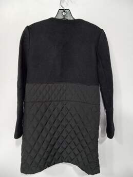 Armani Exchange Black Wool Blend Overcoat Women's Size PS alternative image