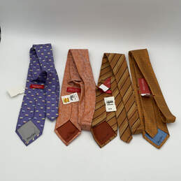 NWT Mens Multicolor Silk Abstract Adjustable Pointed Neckties Lot of 4 alternative image