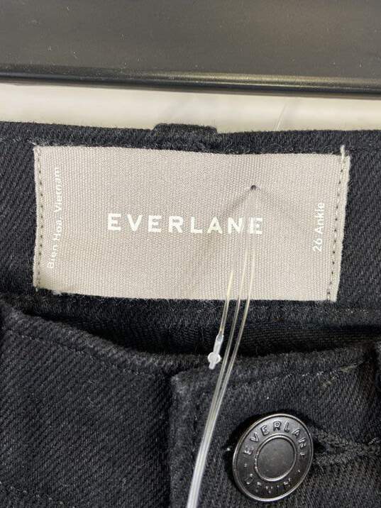 Everlane Women Black Skinny Ankle Jeans Sz 26 image number 3